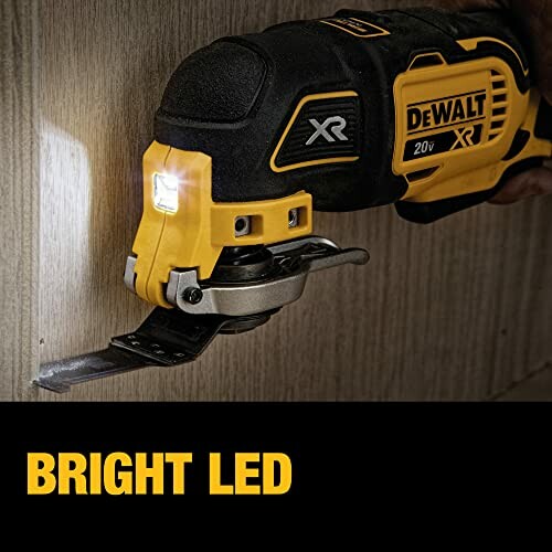 DeWalt oscillating tool with bright LED light.