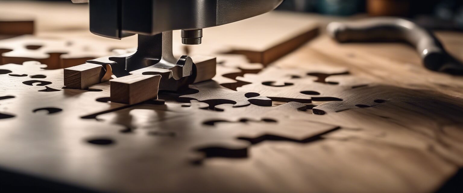 Jigsaw cutting wood